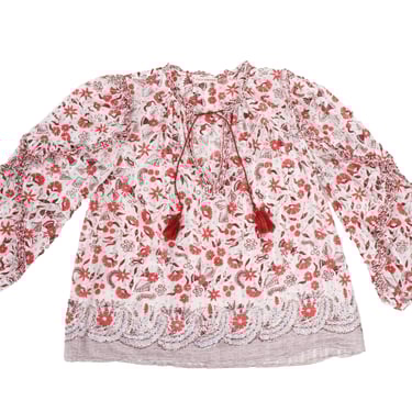 Ulla Johnson Floral Ruffle Blouse
