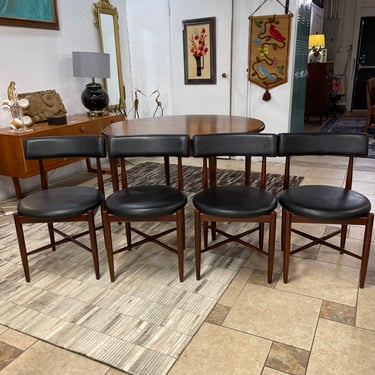 Mid Century Teak Round Dining Chairs Designed by Victor Wilkins