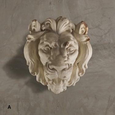 MASSIVE EARTHENWARE LION HEAD