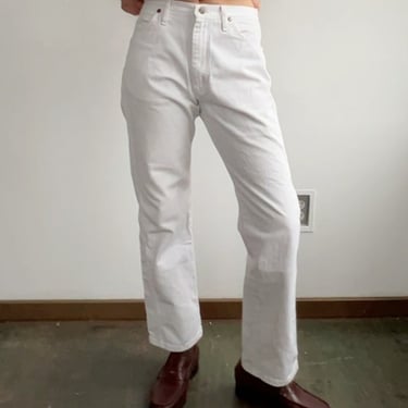 Vintage White Denim Wrangler Jeans (28")