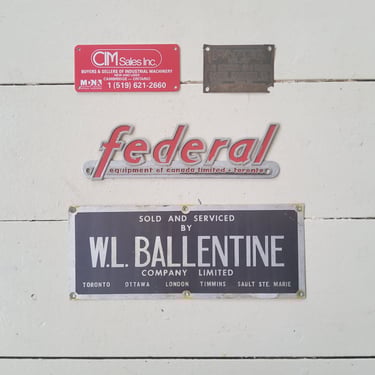 Industrial Brass Plate Sign Metal Badge Machine Plate 