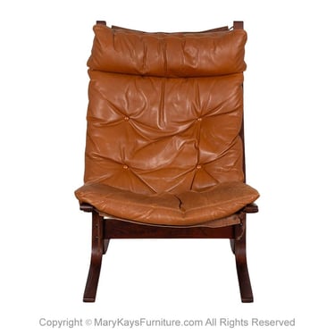 Mid-Century “Siesta” Leather Lounge Chair by Ingmar Relling for Westnofa 