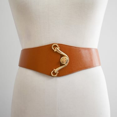 1980s/90s Ginnie Johansen Wide Leather Belt 