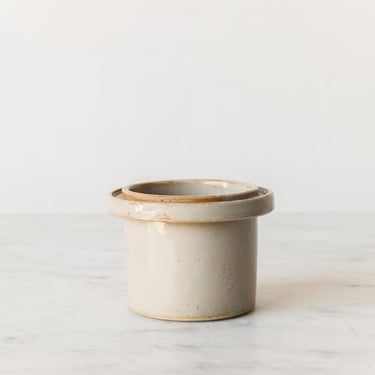 Stamped Stoneware Pot