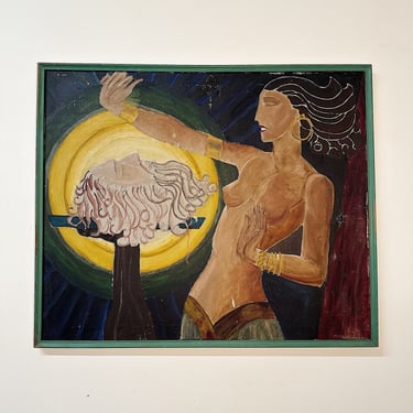 1940s Painting of Woman with Decapitated Head by Zella Mae Dickinson - 37