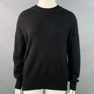 JIL SANDER Size XL Black Cashmere Crew Neck Sweater