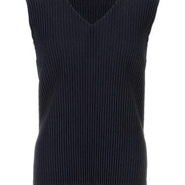 Homme Plisse' Issey Miyake Men Midnight Blue Polyester Tank Top