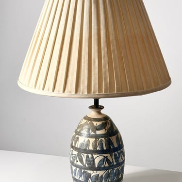 Vintage Mid Century Modern Rare JT Abernathy Studio Pottery Ceramic Table Lamp 1960s 