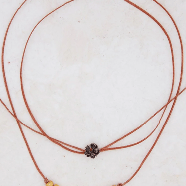 River Song | Golden Bead + Mother of Pearl Necklace