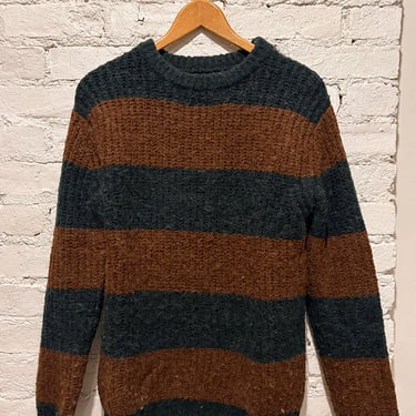 Tan Fuzzy Stripe Sweater