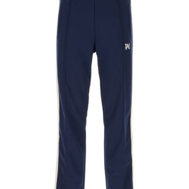 Palm Angels Man Navy Blue Polyester Pant