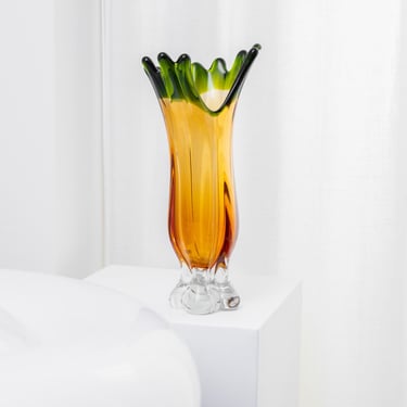 XL - Pineapple vase by Fratelli Toso - Glass made in Italy - MCM - 1970s 