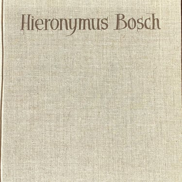 Hieronymus Bosch by Charles de Tolnay, 1st English Ed Hardcover, 1966 