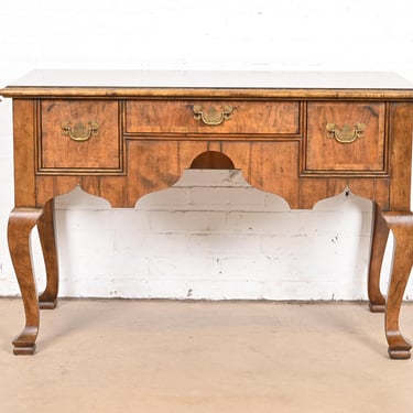 Baker Furniture Georgian Banded Burled Walnut Server or Dressing Table