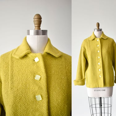 Vintage Chartreuse Swing Coat 