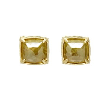 One-of-a-Kind Yellow Diamond Studs - Solid 18K