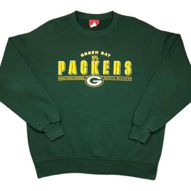 Vintage 90s/00s Green Bay Packers Football NFC North NFL Crewneck Sweatshirt Pullover Size Large 