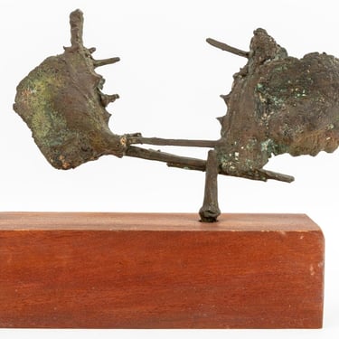 Erwin de Vries Brutalist Bronze Sculpture