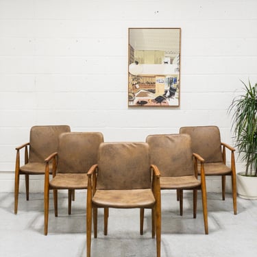 Brown Mid Century Armchairs