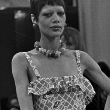 YVES SAINT LAURENT- 1973 White Plastic Bead Necklace