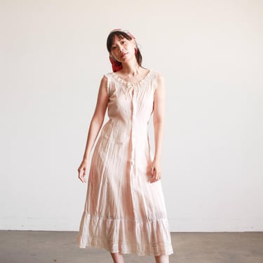 Victorian Pale Pink Cotton Dress 
