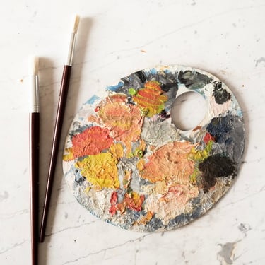 midcentury French artist’s paint palette