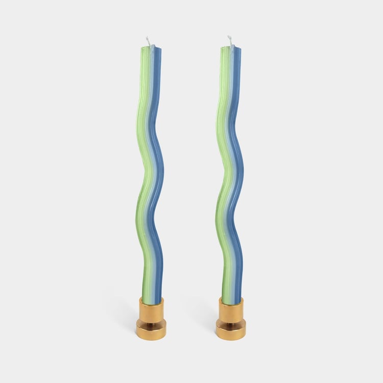 Wiggle Candles by Lex Pott - Lavender &amp; Green (2 pack)