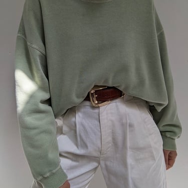 Vintage Jade Mock Neck Sweatshirt