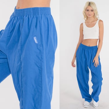 Blue Track Pants 80s Jogging Pants Gym Running Track Suit, Shop Exile