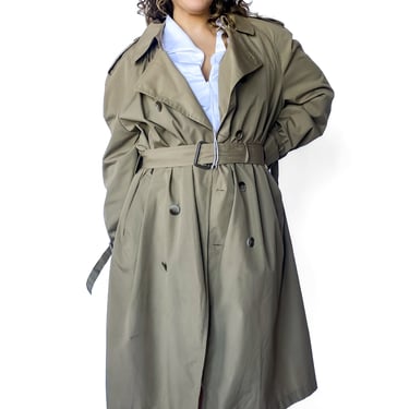 1990s London Fog Trench Coat, sz. 3XL