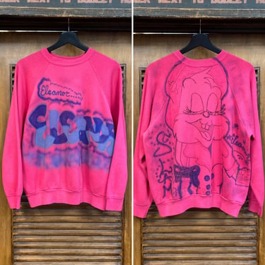 Vintage 1980’s “Eleanor” Cartoon Artwork Hip Hop Graffiti Sweatshirt, 80’s Warner Bros, Space Jam, Vintage Clothing 