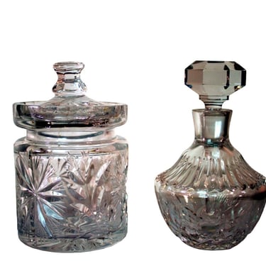 Waterford Crystal Vessels Set of 2 Antique Decorative Stamped 