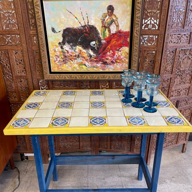 Mexican Tiled Pub-Style Table