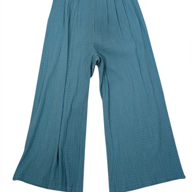 Mara Hoffman Swim - Turquoise & Beige Striped Cotton Gauze Pants Sz M