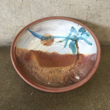 Vintage 1982 &quot;Martin&quot; Ceramic Glazed Beach Art Bowl