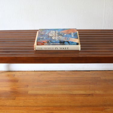 Mid Century Modern Slatted Table Bench