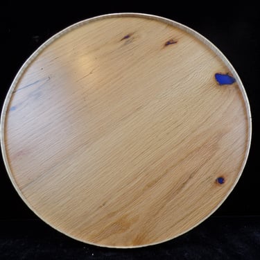 Wooden Lazy Susan with Peaks of Blue