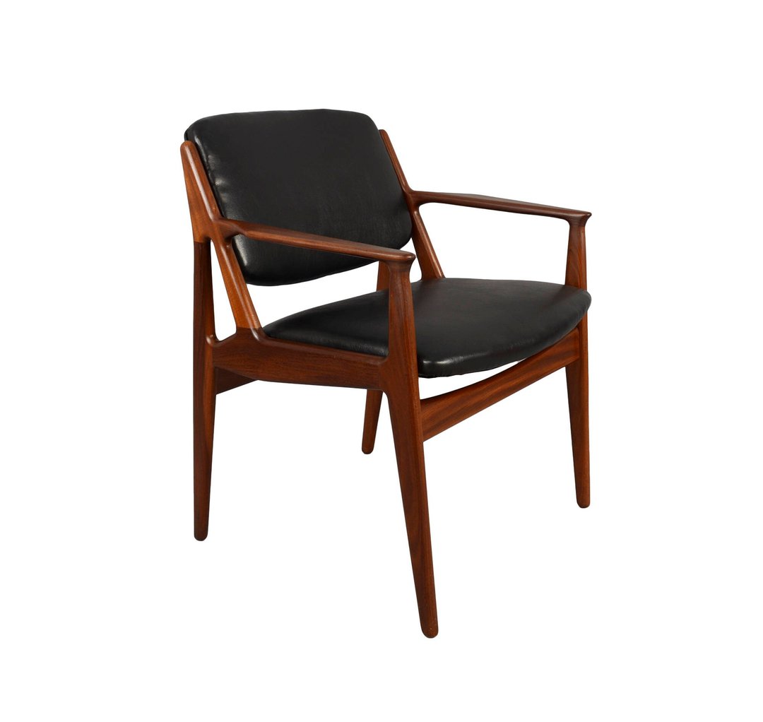 Arne Vodder Ella Teak Dining Arm Chair by Vamo Danish Hearthside Home