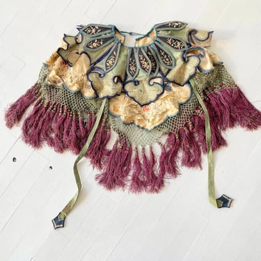 AS IS Victorian Embroidered Tasseled Capelet 