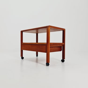 Vintage mid century danish trolley in solid teak/ bar cart By Salling Stolefabrik, 1960s 