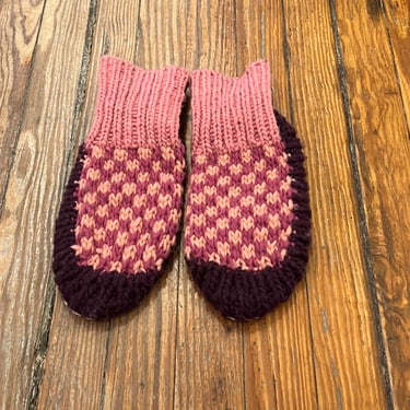 Berkley Knit Slipper Sock Pink II Sample