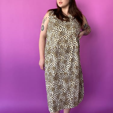 1990s Cheetah Print Dress, sz. 2X
