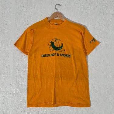 Vintage Seattle Super Sonics "Green, Hot, & Smokin'" T Shirt sz. L