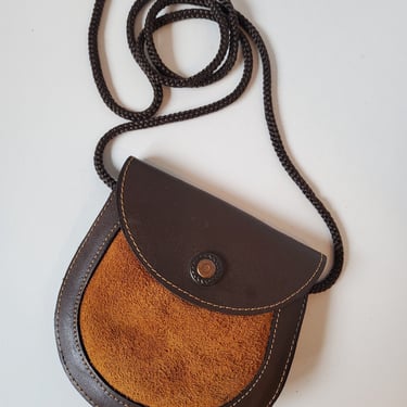 Suede Brown Crossbody, Brown Purse, Tobacco Bag, Leather Brown Bag, Cell Phone Purse 