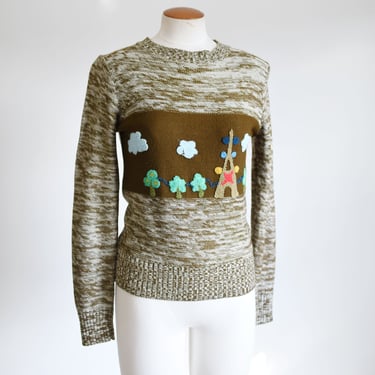 1970s Parisian Landscape Sweater - XS/S 