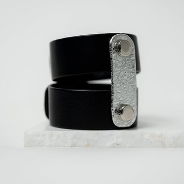 Studded Bar Leather Cuff