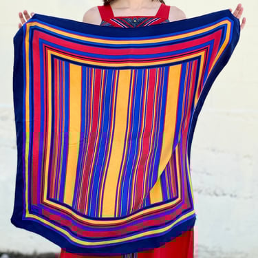 Striped Yves Saint Laurent Silk Scarf