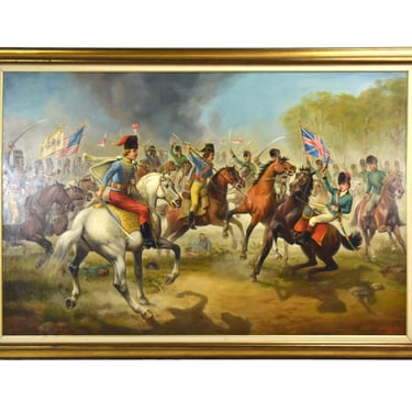 Bodo Revolutionary War Hussars vs. Tarleton’s Loyalist Yorktown Battle Painting 