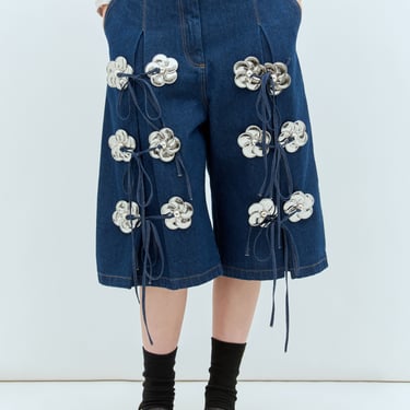 Chopova Lowena Women Tassel Denim Shorts