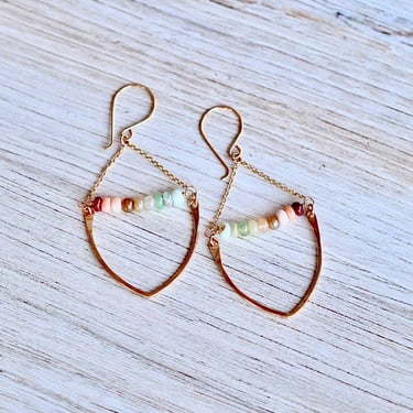 Ambrosia Earrings with Opal Beads